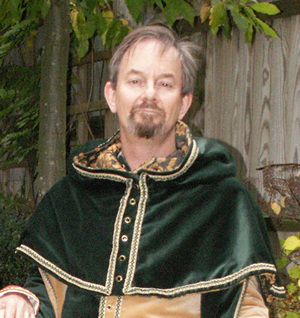 Dark Forest Green Velvet Hood and Liripipe with buttons centre front c.1300